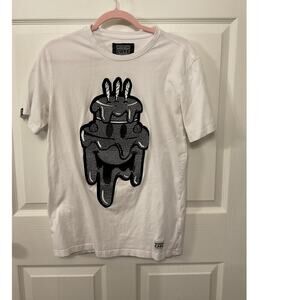 Men's Wedding Cake Wake Bake and Cake Melting Cake Embroidered tee,M